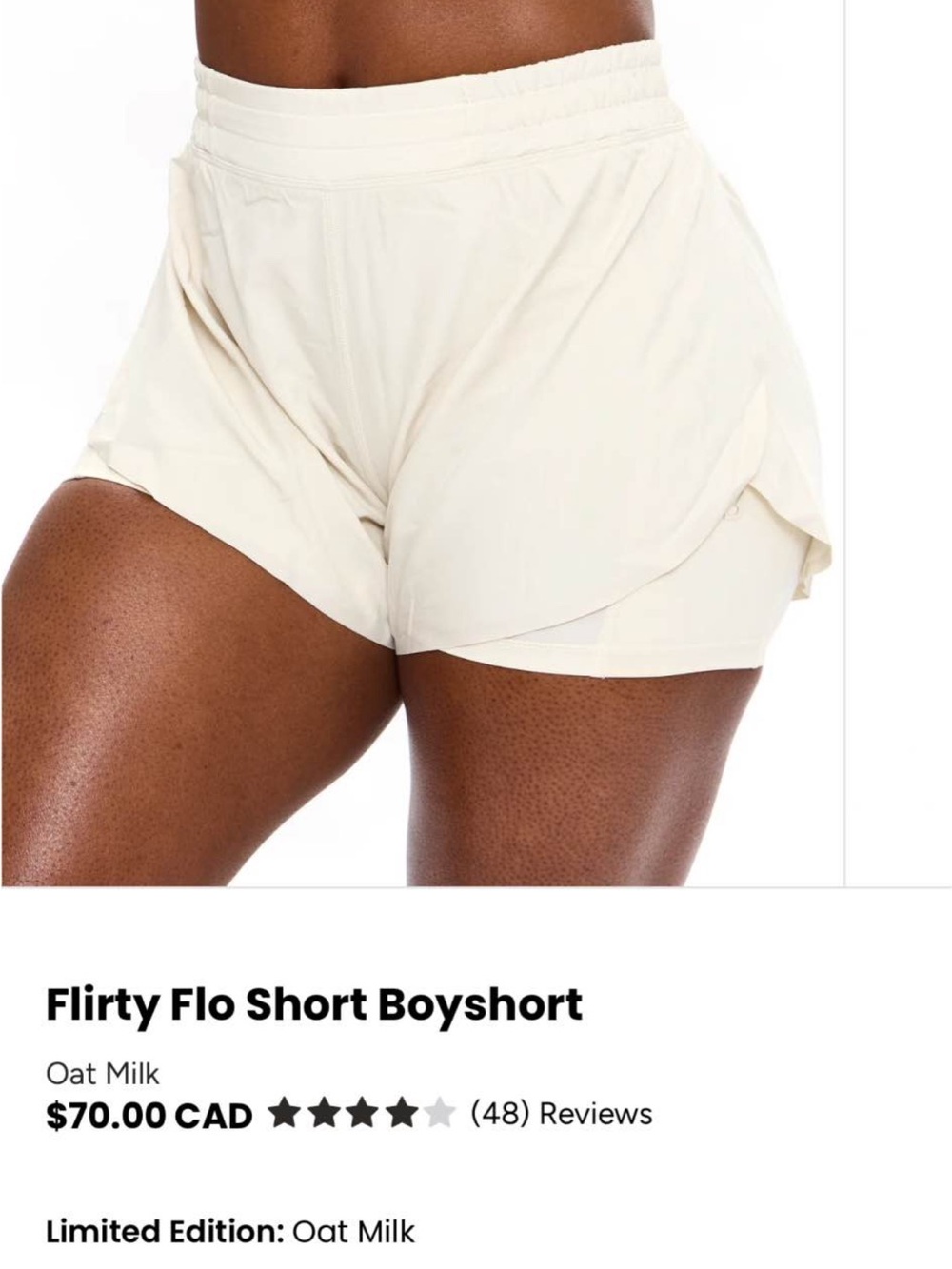 BuffBunny Flirty Flo Shorts - Oat Milk